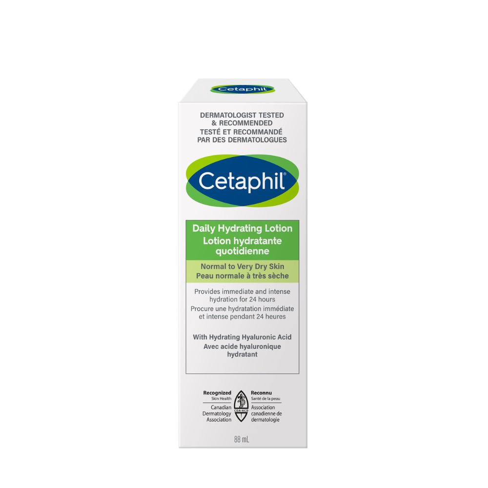 Cetaphil Daily Hydrating Lotion packaging on a white background