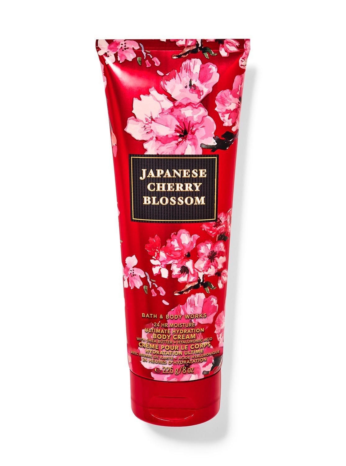 Bath and Body Works Japanese Cherry Blossom body cream on a white background
