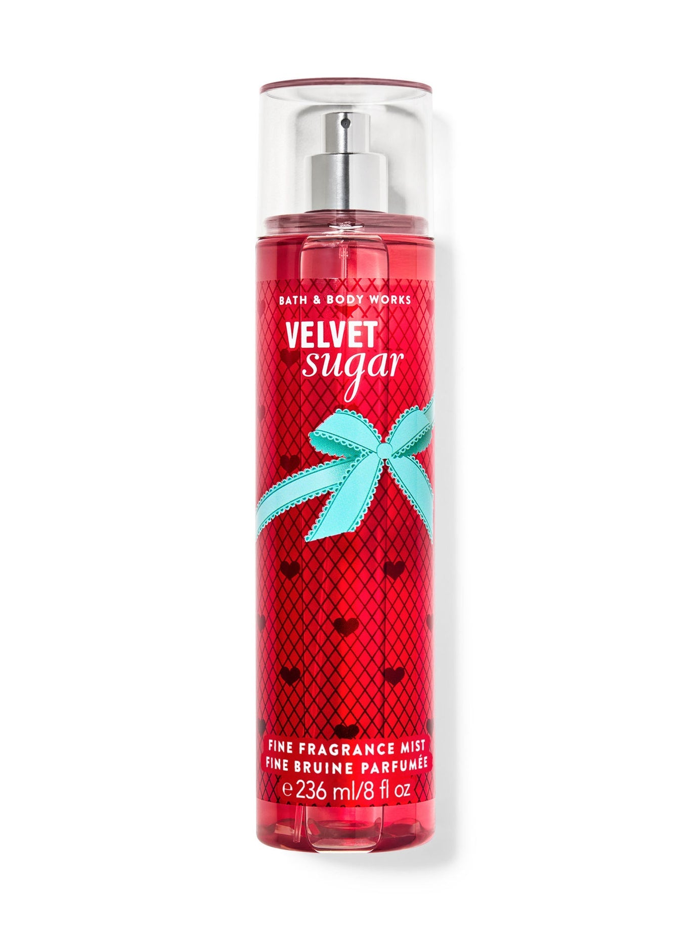 Bath & Body Works Velvet Sugar fragrance mist bottle on a white background
