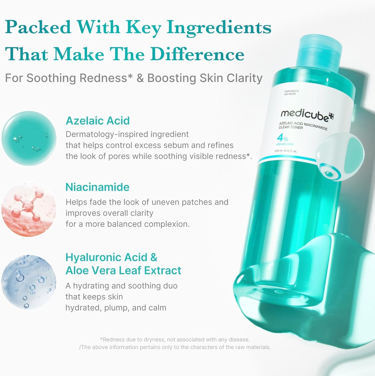 Medicube azelaic acid niacinamide clear toner 250ml