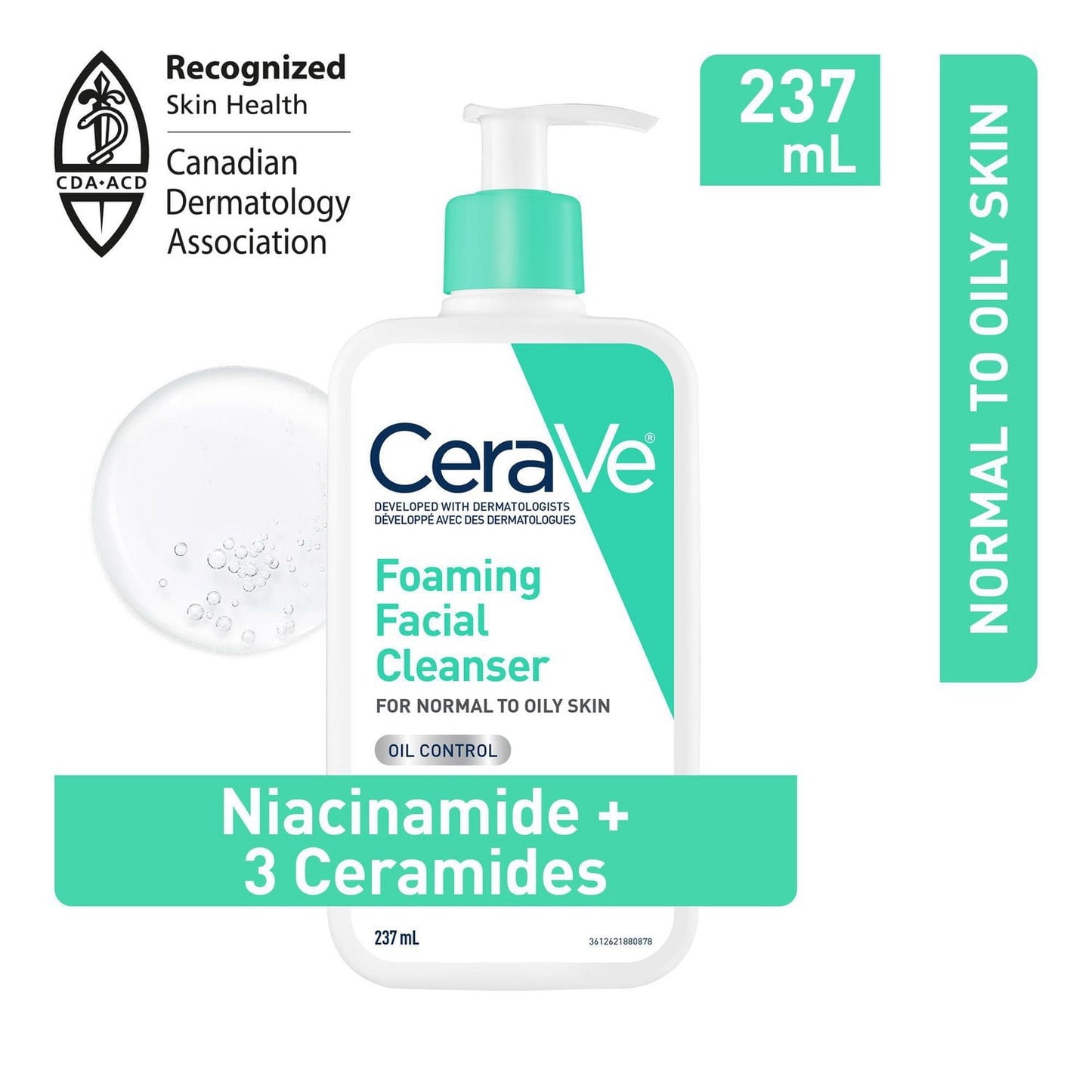 Cerave foaming facial cleanser 237 ml (Canada)