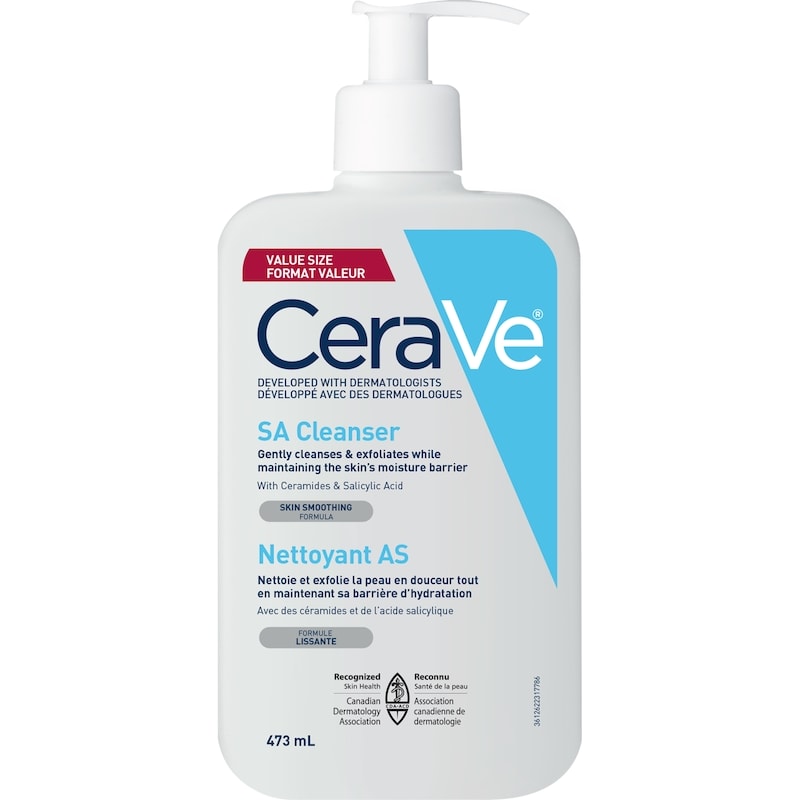 CeraVe SA Cleanser 473ml salicylic acid body and face wash bottle