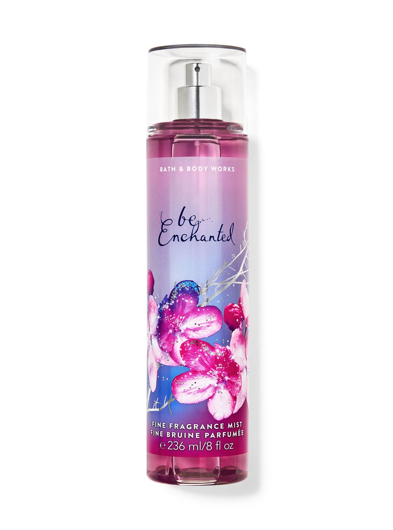 Bath & Body Works 'Be Enchanted' fragrance mist bottle on a white background