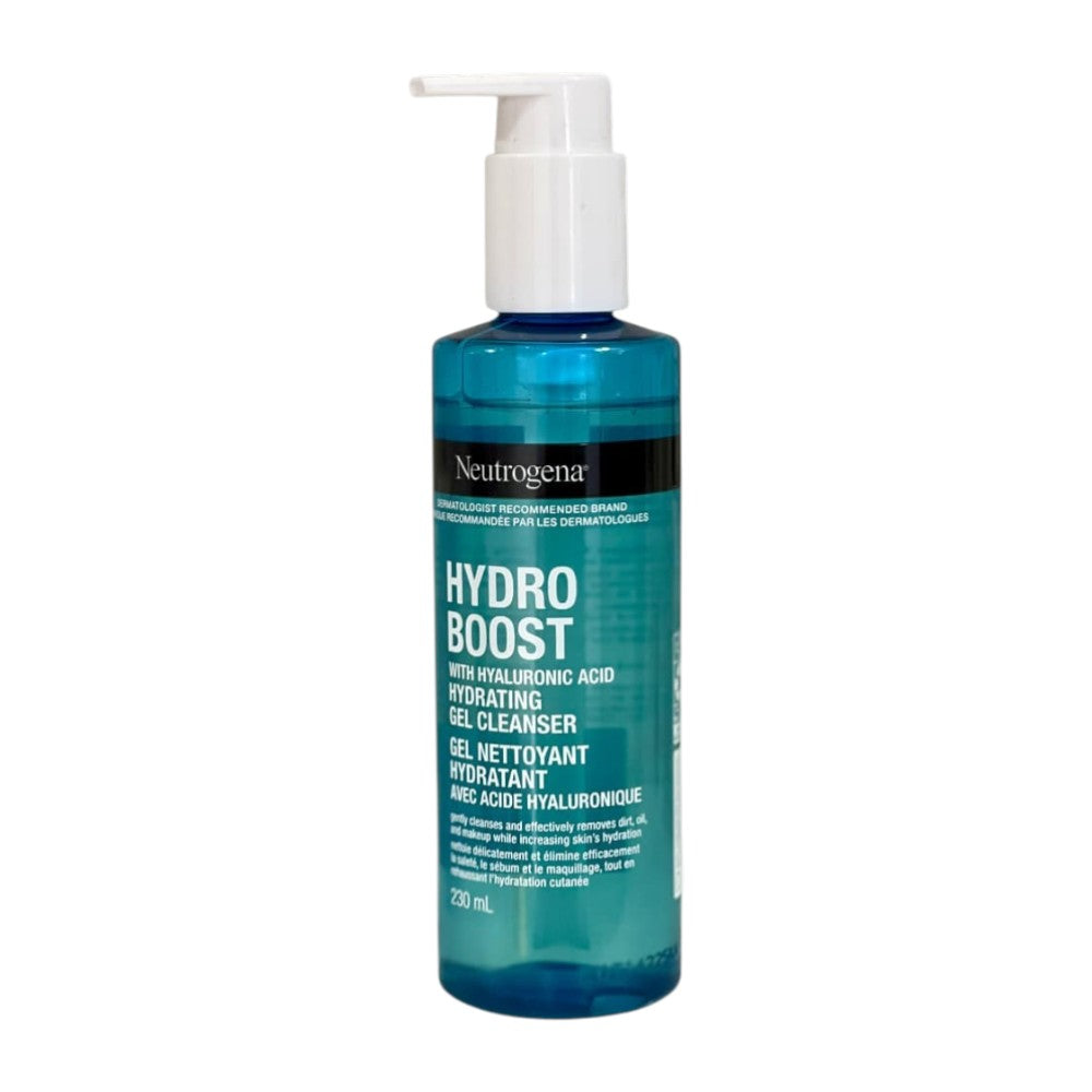 Neutrogena Hydro Boost Hydrating Gel Cleanser bottle on a white background