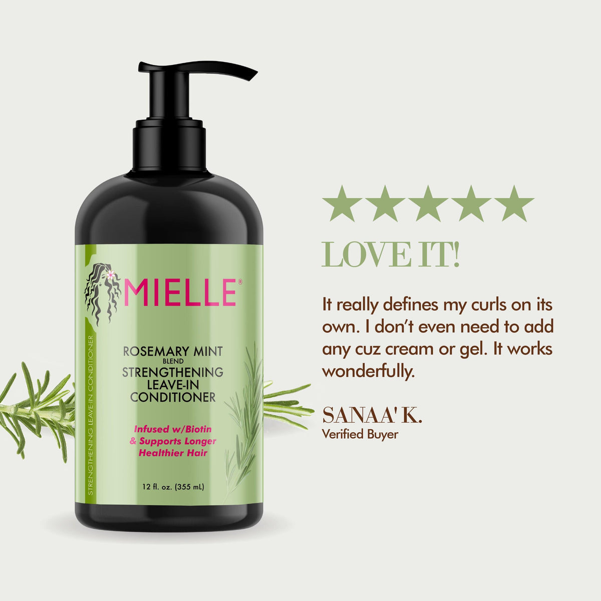 Mielle Rosemary Mint Strengthening Leave-In Conditioner