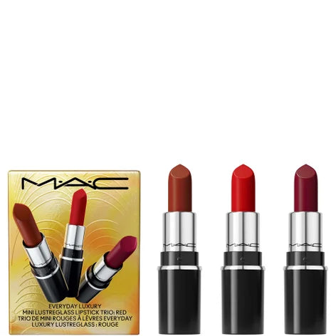 MAC Everyday Luxury Mini Lustreglass Lipstick Trio - Red