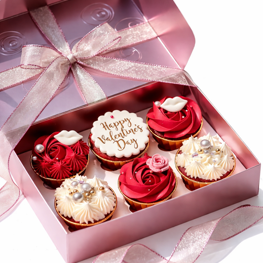 Happy Valentines Day 6 pcs Cupcake