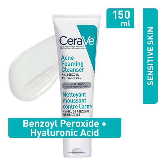 CeraVe Acne Foaming Cleanser with 4% Benzoyl Peroxide 150 ml
