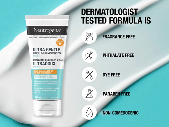 Neutrogena Ultra Gentle Daily Facial Moisturizer SPF 30 100ml
