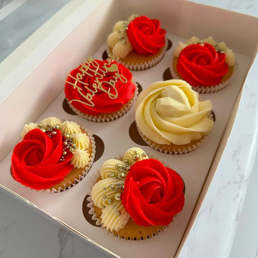 Happy Valentines 6 pcs Cupcake Box