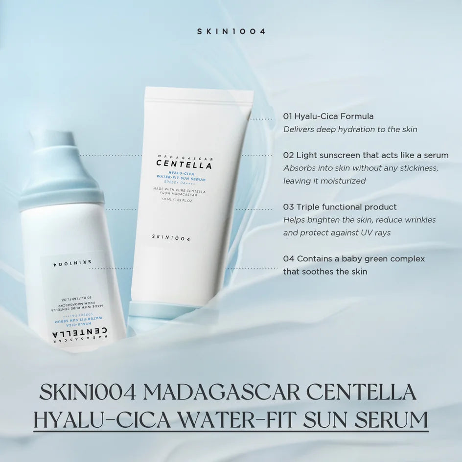 Skin1004 Madagascar Centella Hyalu-Cica Water-Fit Sun Serum SPF50+ PA++++ 50ml