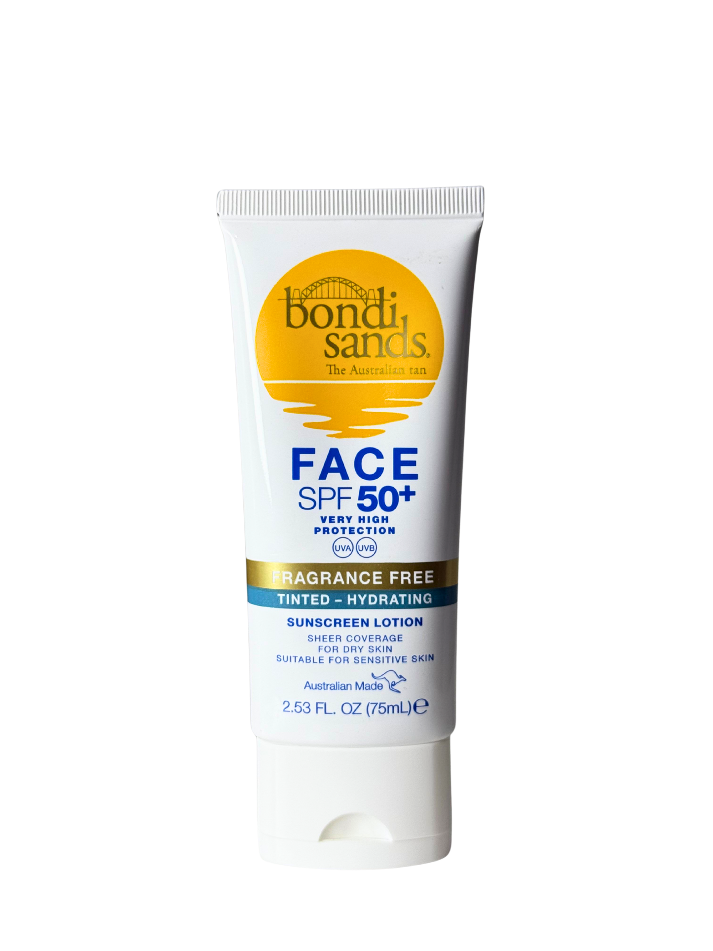 Bondi Sands SPF 50+ Fragrance Free 4 Star hydrating Tinted Face Lotion 75ml