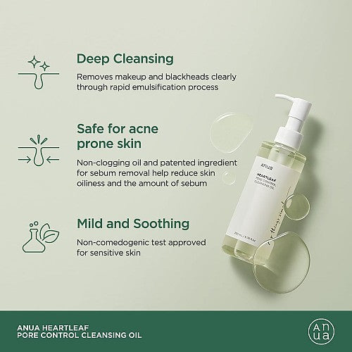 Anua Heartleaf Pore Control Cleansing Oil 200ml (PREORDER)